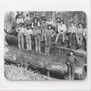 Holzfäller in Kalifornien, 1891 Mousepad