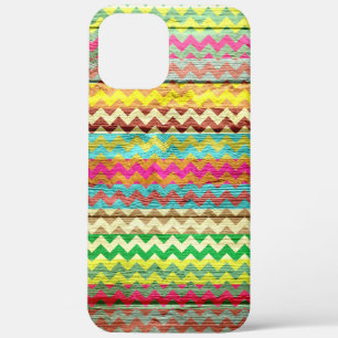 Holzfarbene Zickzack Streifen Case-Mate iPhone Hülle