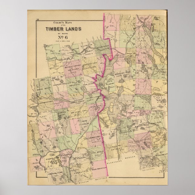 Holzflächen 6 Karte Poster (Vorne)