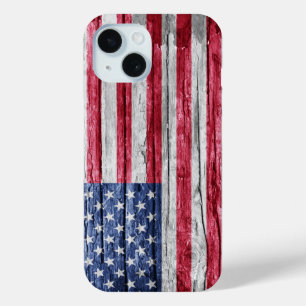 Holzflagge der Vereinten Staaten Case-Mate iPhone Hülle