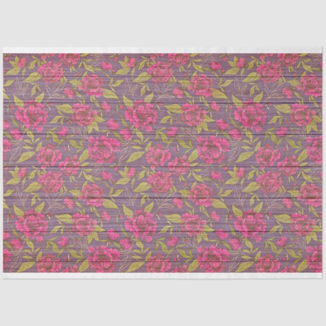 Holzfloral Modernes beliebtes Gewebepapier Seidenpapier (Vorderseite)