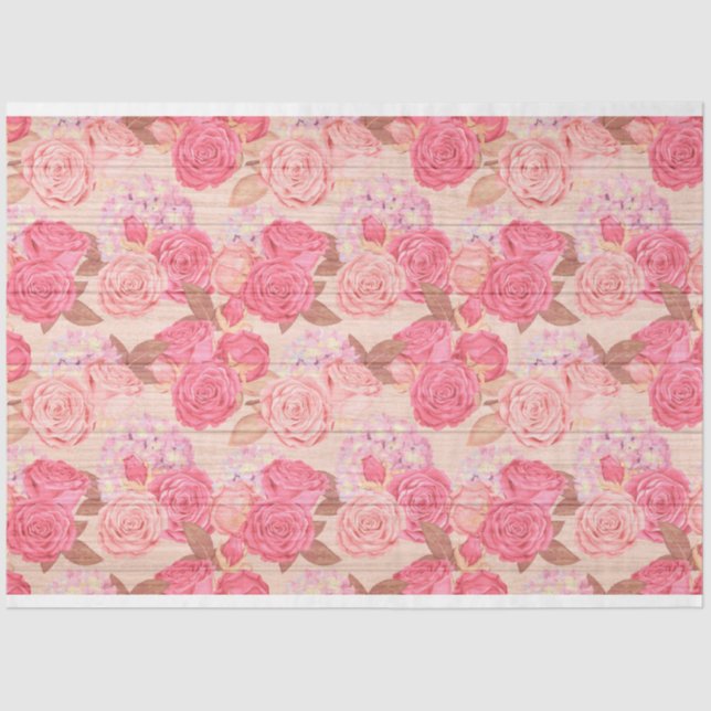 Holzfloral Modernes beliebtes Gewebepapier Seidenpapier (Vorderseite)