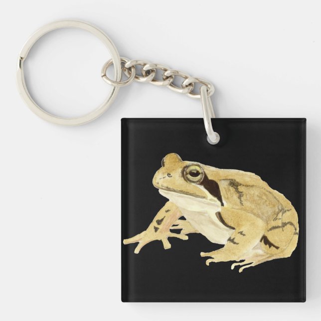 Holzfrosch Schlüsselanhänger (Vorderseite)