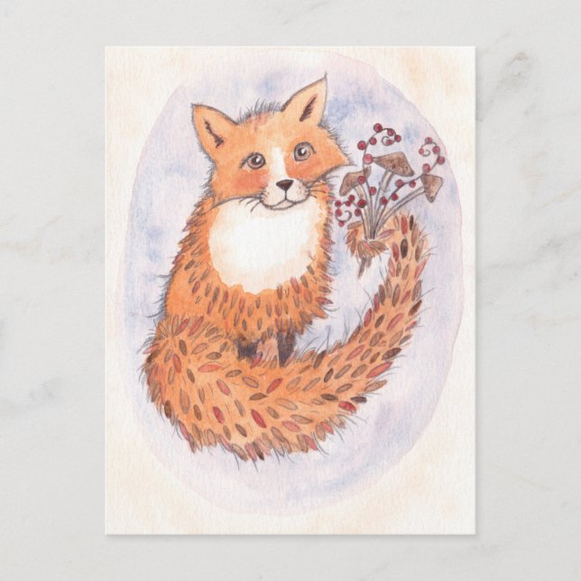 Holzfuchs Postkarte (Vorderseite)