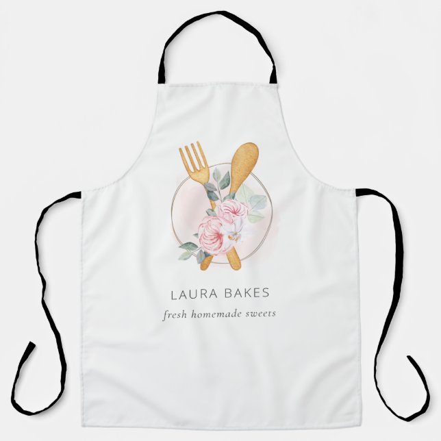 Holzgabellöffel Rosa Koch Baker Schürze (Vorderseite)