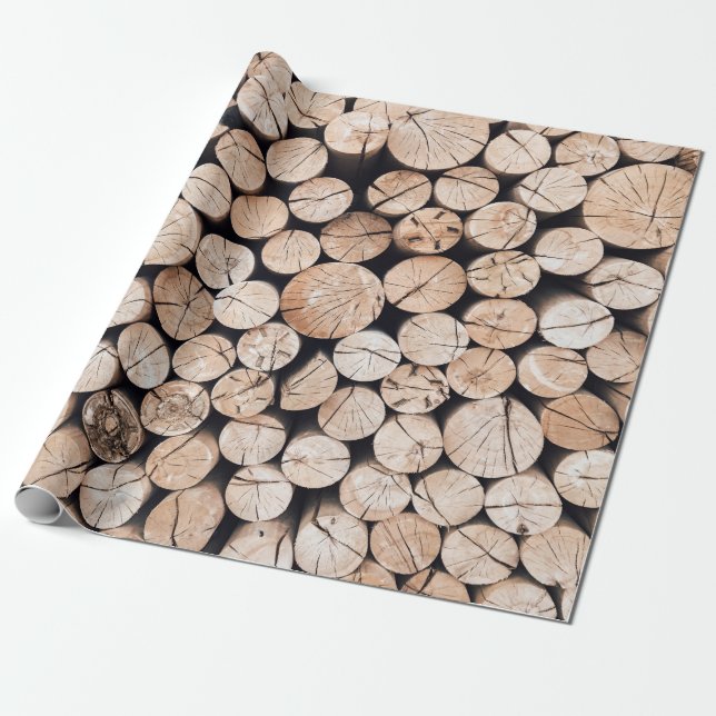 Holzgelände Geschenkpapier (Ungerollt)