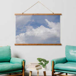 Holzgetoppte Wandteppich Cloud Dreamer Mit Holzrahmen