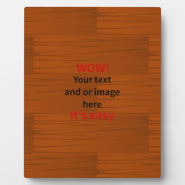 Holzgrundbezugsleute hinzufügen eigenen Text Fotoplatte (Vorderseite)