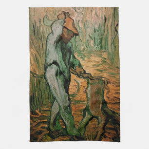 Holzhacker (nach Millet) von Vincent van Gogh Geschirrtuch