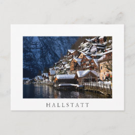 Holzhäuser am See in Hallstatt, Österreich Postkarte