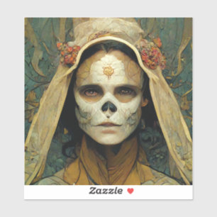 Holzhexe 1 Fantasie Aufkleber