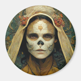 Holzhexe 1 Fantasie Magnet