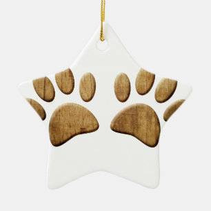 Holzhundpfau drucken keramikornament