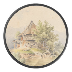 Holzhütte am See - Carl Lafite Eishockey Puck