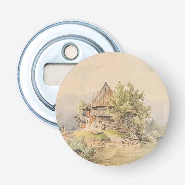 Holzhütte am See - Carl Lafite Flaschenöffner (Vorderseite)