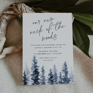 Holzhütte Neuer Hahn der Woods Housewarming Einladung