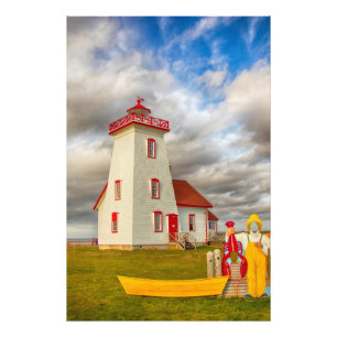 Holzinseln Leuchtturm Fotodruck