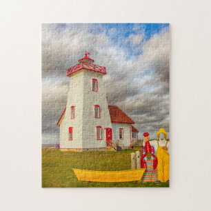 Holzinseln Leuchtturm Puzzle