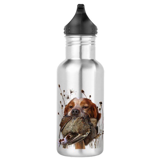 Holzjagd mit der Bretagne Spaniel Edelstahlflasche (Rechts)