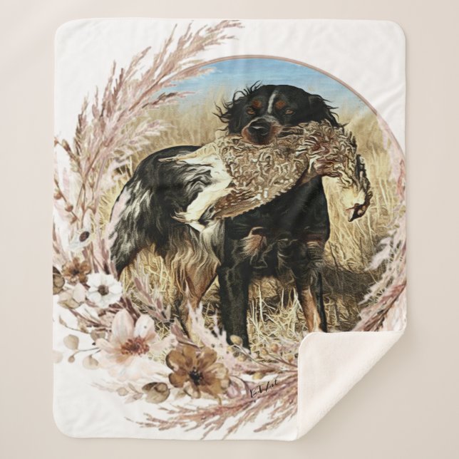 Holzjagd mit der Bretagne Spaniel Sherpadecke (Vorderseite)