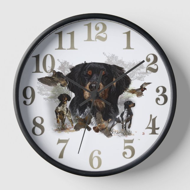 Holzjagd mit der Bretagne Spaniel Uhr (Vorderseite)