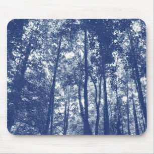 Holzkanopie - Cyanotypeffekt Mousepad