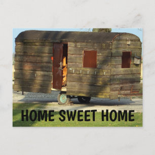 Holzkarawanen-Anhänger-Postkarten, HOME SWEET HOME Postkarte