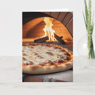 HOLZKARTE PIZZA ROMANTIC GREETKARTE KARTE