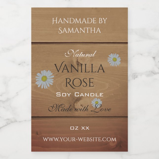 Holzkarten Produktverpackungsschild Blume Lebensmitteletikett (Einzelnes Label)