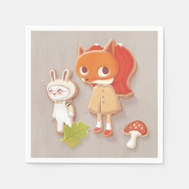 Holzkekse Serviette (Vorderseite)