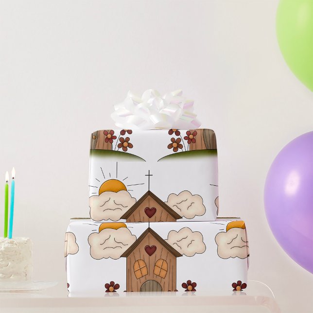 Holzkirche Geschenkpapier (Von Creator hochgeladen)