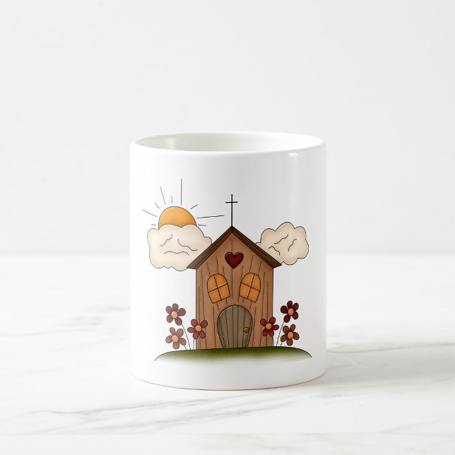 Holzkirche Kaffeetasse (Von Creator hochgeladen)