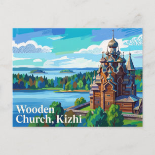 Holzkirche, Kizhi Russland Postkarte