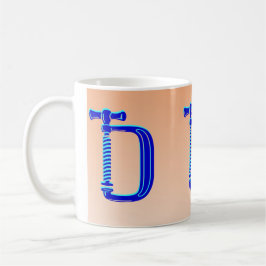 Holzklampe Blau Tasse