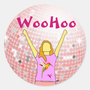 Holzkleber Runder Aufkleber