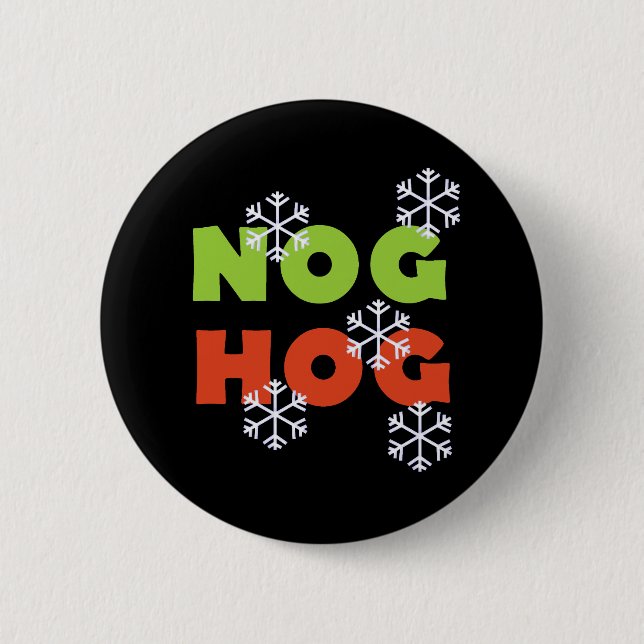 Holzklotz-Schwein Button (Vorderseite)