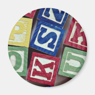 Holzklötze mit Alphabeten für Kinder Magnet