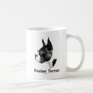 Holzkohle 2 Bostons Terrier Tasse