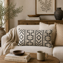 Holzkohle Elfenbein Mudcloth Inspiriert | Moderne