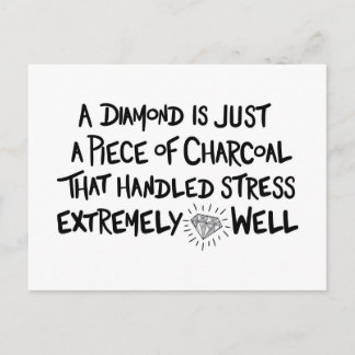 Holzkohle für Diamond Postkarte