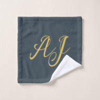 Holzkohle-Gold-Farb-Monogramm-Professionelle-Initi