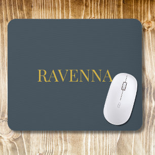 Holzkohle Gold Name Personalisiertes Maßgeschneide Mousepad