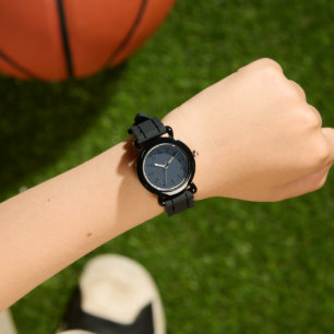 Holzkohle Grau Katzenpfote Mädchen Armbanduhr
