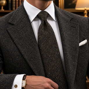 Holzkohle-Heritage-Tweed-Textur Krawatte