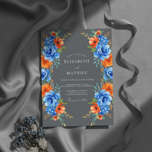 Holzkohle Lebendige Botanische Hochzeit Einladung