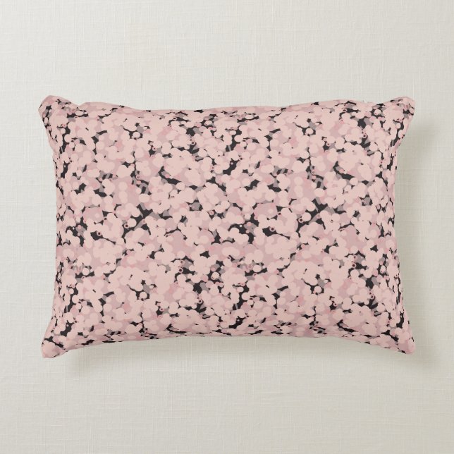 Holzkohle Rosa Grau Abstrakt Dekokissen (Vorderseite)