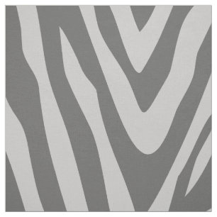 Holzkohle und graue Zebra drucken große Tonhöhen Stoff