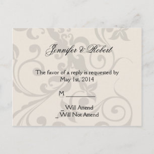 Holzkohle und Ivory Filigree UAWG Postkarte