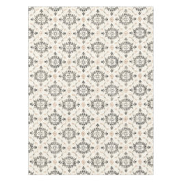 Holzkohle- und Rosa-Französischer-Damask-Tischdeck Tischdecke