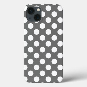Holzkohle und weißer Polka-Dot Case-Mate iPhone Hülle